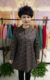 Autumn and winter middle-aged and elderly mothers' tops with fungus stand-up collar and thickened German velvet with pockets to cover the belly, fashionable mid-length dress