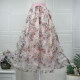 2025 spring and summer new three-dimensional embroidered floral mesh skirt high-waisted slim long skirt sweet fairy soft gauze skirt