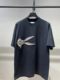 Fat MM large size superfire CEC embroidery short -sleeved T -shirt women loose and versatile Korean version of foreign qi pure cotton tide ins summer
