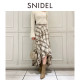 
SNIDEL autumn and winter style elegant high waist irregular plaid ruffled skirt SWFS245041