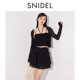 SNIDEL spring and summer short versatile halterneck lace-up knitted camisole top SWGG241662