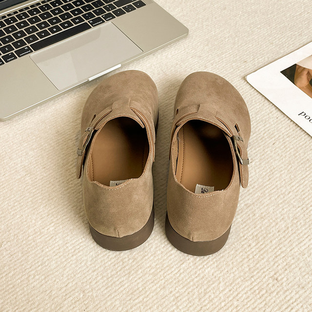 Fruits and Ken Shoes 2024 new autumn thick bottom retro soft bottom Bokken single shoes
