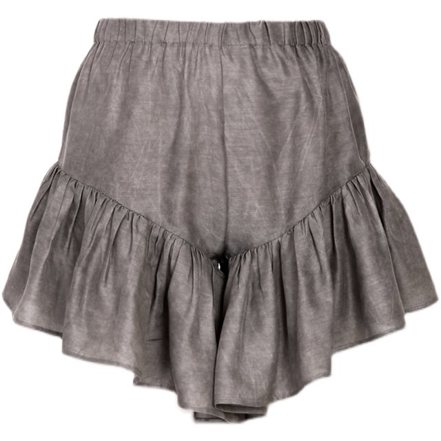 MIA HAN summer new product women's clothing dark old elastic waist versatile ruffled skyscraper slimming cake shorts
