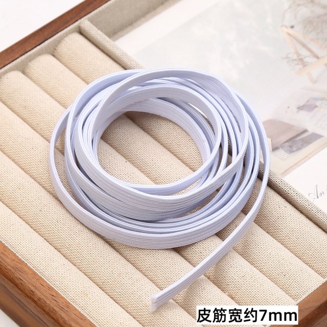 Internet celebrity large intestinal ring hair rope flat elastic band white rubber band DIY hair accessories hair ring accessories clothing accessories