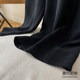 Quality goods! 32 Mmi thick heavy silk crepe black pants straight pants mulberry silk cropped pants women