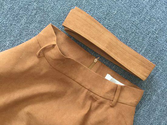 2022 autumn and winter women's clothing design with bow tie mid-length A-line skirt with high waist slimness and short swaying skirt