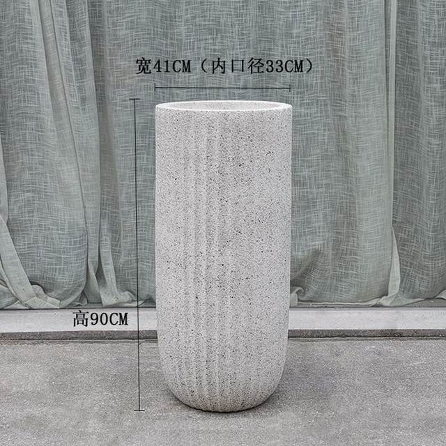 
Wholesale Nordic sandstone fiberglass floor-standing large vase for home living room shopping mall landscape gardening floral decoration ornaments
