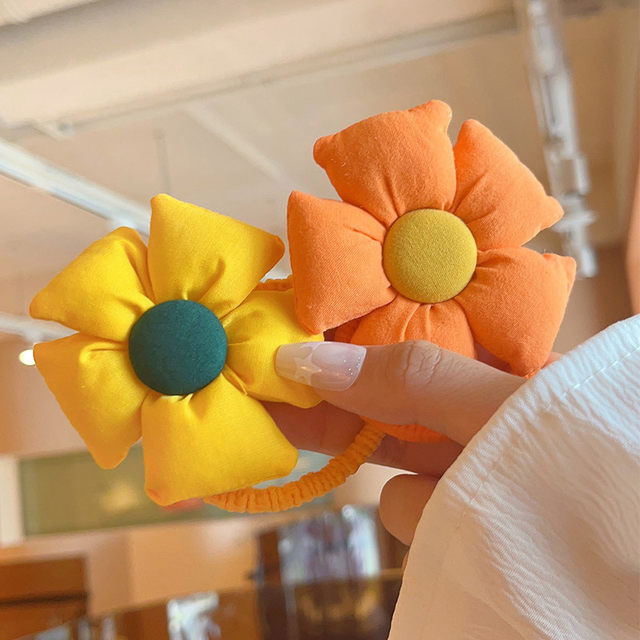 
Princess Sun Sweet Temperament Autumn and Winter Korean Style Flowers Hair Circle Hair Accessories Soft Japanese and Korean Head Rope Candy Color Flowers