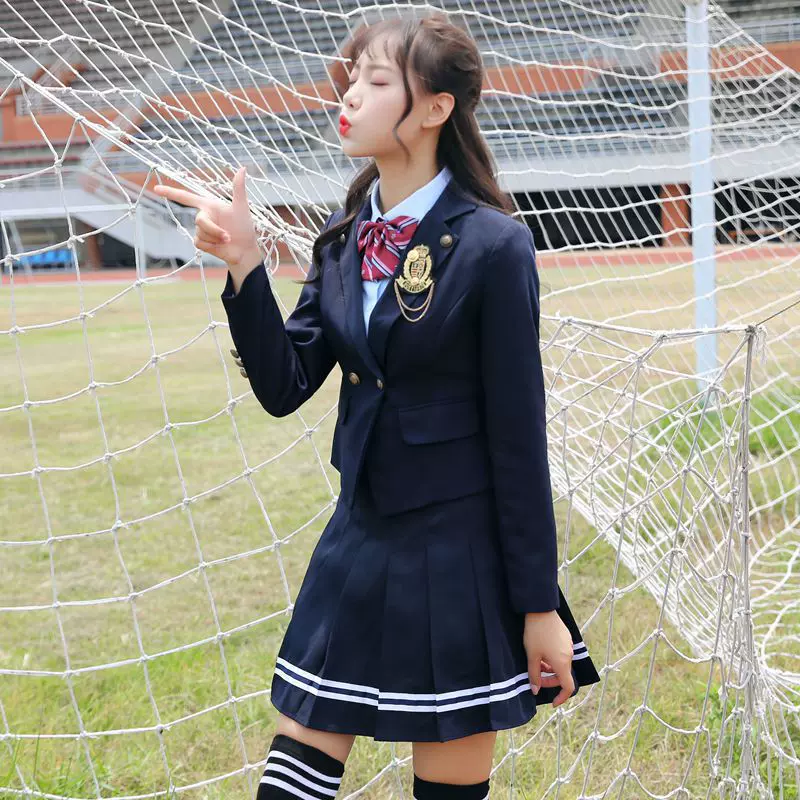 春秋男女中学生英伦学院风校服套装jk制服韩国西装韩版高中学班