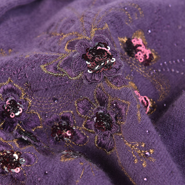 Noble Mom 100 pure wool new Chinese style plate button stand collar knitted cardigan middle-aged and elderly Xi mother-in-law sweater jacket