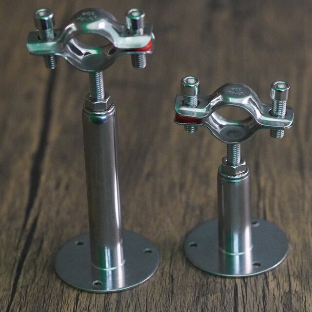 304 stainless steel adjustable tube bracket can telescopic tube clamping tube coding coding tube hub holding fixed pipe clip
