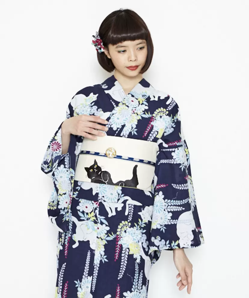 阿童沐 Yukata 日本正装和服传统浴衣岚の猫