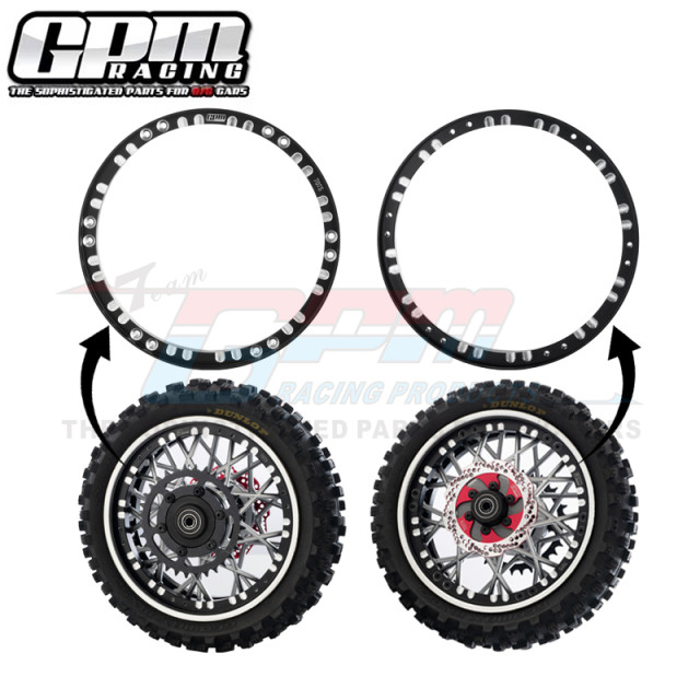 GPM Alloy 7075 Front Bulkhead For LOSI 1/4 Promoto MX SM
