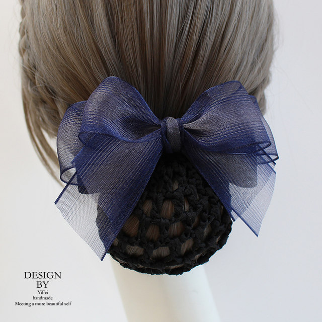 Nurse's head flower female professional hair net bank work hair net bag headdress stewardess waiter high-end hair accessories