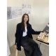 Halo Luu retro black denim skirt for women early spring washing casual slim long skirt design sense a line skirt