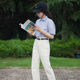 Northage girl simple neutral small design, soft puff sleeves, fit short-sleeved polo shirt T-shirt