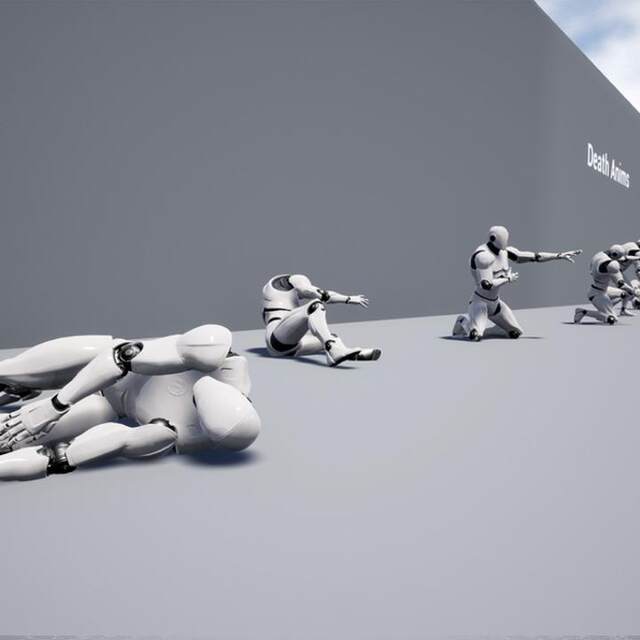 UE4 Unreal 5 Death Anims death fall motion capture animation package