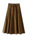 French mature style OL temperament professional mid-skirt high-waisted large umbrella skirt slim elastic waist commuter a-line skirt
