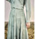 Inman new Chinese skirt for women in spring 2024 new Zen mid-length A-line skirt
