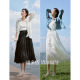 First pay Dingyinman pleated skirt for women in summer new elastic waist A-line mid-length skirt 18424104