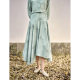 Inman new Chinese skirt for women in spring 2024 new Zen mid-length A-line skirt
