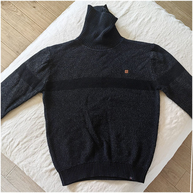 Large sizes available on clearance, Spanish designer brand exported, men's loose slim turtleneck pure cotton sweater and sweater
