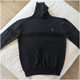 Large sizes available on clearance, Spanish designer brand exported, men's loose slim turtleneck pure cotton sweater and sweater