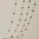 AHCHOO niche Jingshe style long S925 sterling silver necklace is really hemp silver gray pearl sweater chain can be folded