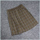 2021 Spring Designer Large S Series Yi Jiaren Discount Women's Button Decoration Checkered Literary Short Skirt