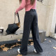 Quality pants closed eyes~boyfriend style jeans for women in spring 2025 straight loose floor wide-leg pants