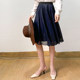 Foreign trade list! Cool and breathable ~ Retro commuting casual and flowing chiffon pleated skirt A-line skirt mid-skirt in summer