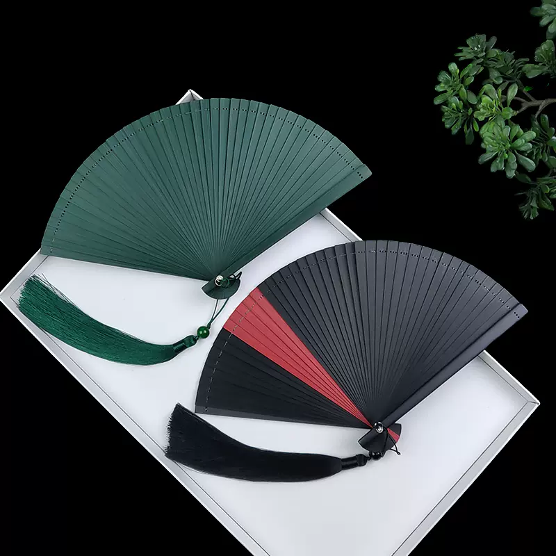 全竹折扇镂空折叠迷你扇子5寸6寸随身中国风古风红黑色古典舞蹈扇-Taobao