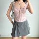 Go Girl Go European and American style niche design asymmetrical pleated skirt for women with low waist A-line short skirt, anti-exposed
