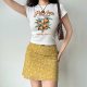 
Go Girl Go Homemade American Retro Yellow Butterfly Print Short Skirt for Women in Summer A-line Skirt