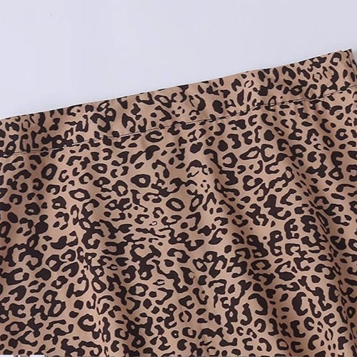Leopard print skirt, new A-line mid-length skirt in summer, slim and versatile thin women's skirt K/16-4
