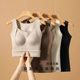 2025 winter suspender vest for women, hair-tightened and thickened mulberry silk heating plus velvet with chest pad integrated thermal underwear