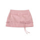 Sweet and pure lace-up bow with high waist slim skirt anti-exposure short skirt hip-cover skirt for women in summer