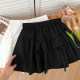 Sweet and versatile lace-up bow high waist slim ruffled skirt anti-exposure short skirt puffy skirt women summer