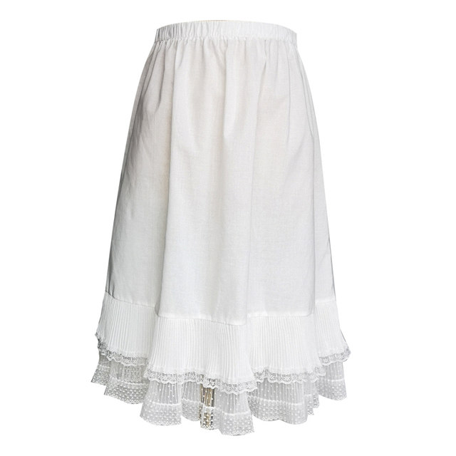 Autumn and winter pleated lace mesh meltering cotton stacking inner bottom -up artifact skirt in the half body skirt
