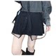 Short skirt for women 2025 spring new European station small solid color high-waisted skirt versatile slim A-line skirt
