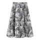 Migu retro ink painting skirt spring and autumn printed skirt women's A-line skirt high waist large hem skirt slim pleated skirt