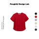 Lao Zhang and Xiaopang PONGKIKI Right-angle Shoulder God T-shirt for Women Large Size Summer Skin-friendly Breathable Ice-Sensory Short-Sleeve Top
