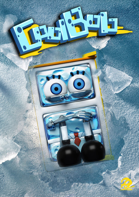 Spot DP9 Studio COOL BOB SpongeBob trendy play in the frozen refrigerator