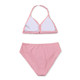 Foreign trade export girls split swimsuits sweet pink student girls triangle bikini big children's shirt swimsuit
