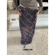 LOSLAN 25SS spring and summer new model niche pattern printed irregular lace yarn skirt
