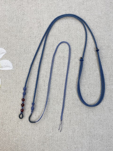 Gold pendant lanyard buckle head hand-woven jade pendant amulet necklace rope adjustable