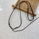 Gold pendant lanyard buckle head hand-woven jade pendant amulet necklace rope adjustable