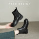 Uncle Fangxiang 2025 new autumn Korean style Chelsea boots retro fashion flat Martin boots short boots for women