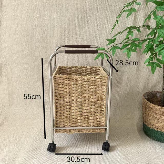 
Dirty clothes basket storage rack movable trolley multi-functional storage rack home bag storage cabinet under the table