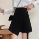 Large size fat sister high -waist pleated skirt female spring and autumn and winter new models thin and anti -free light skirt A -line skirt